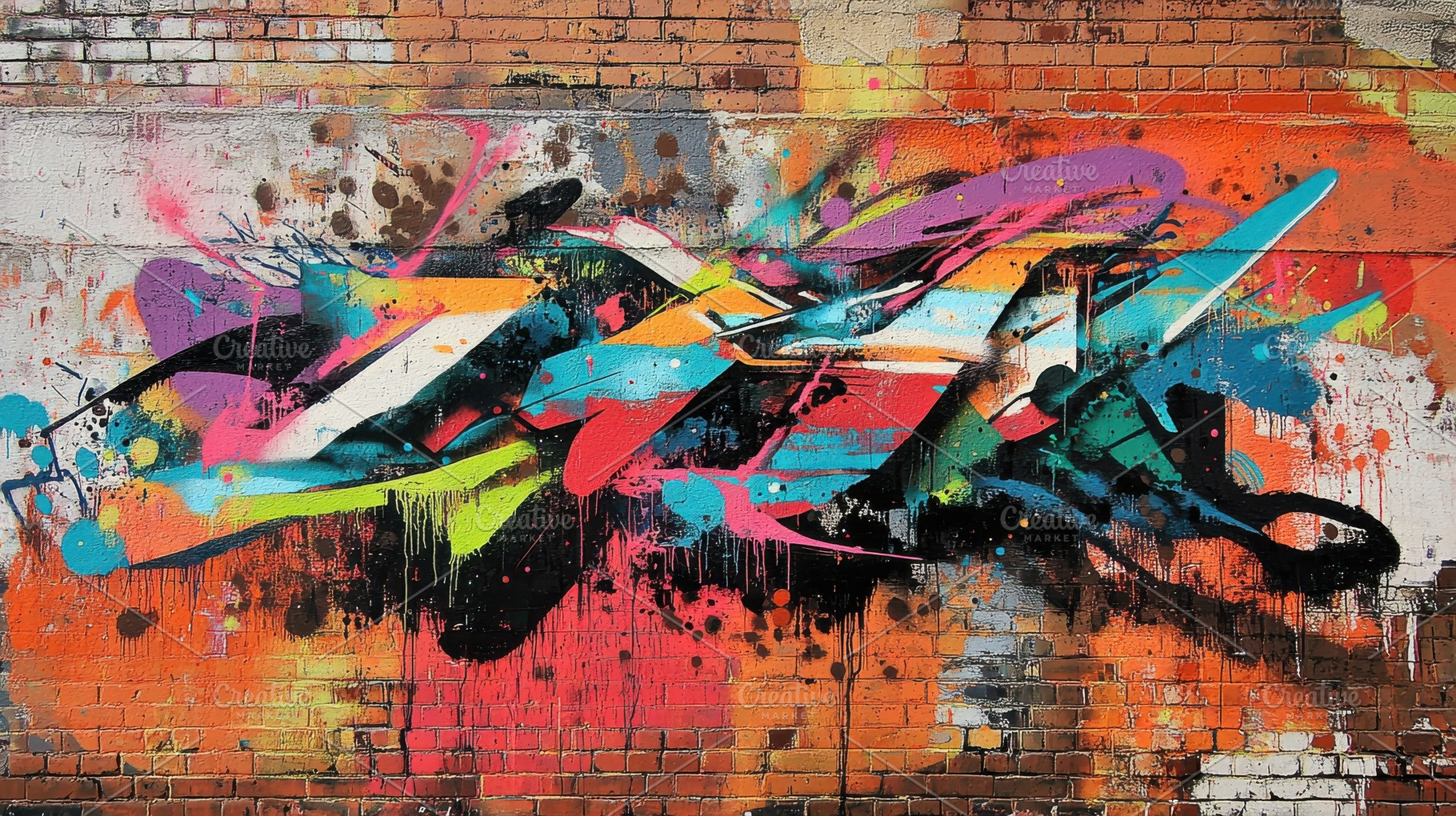 Vibrant graffiti art explodes on bri, a Photo by Pixeness Studio