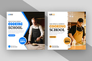 Cooking School Social Media Post, a Social Media Template by nandinigraphics (Thumbnail 1 of 2)