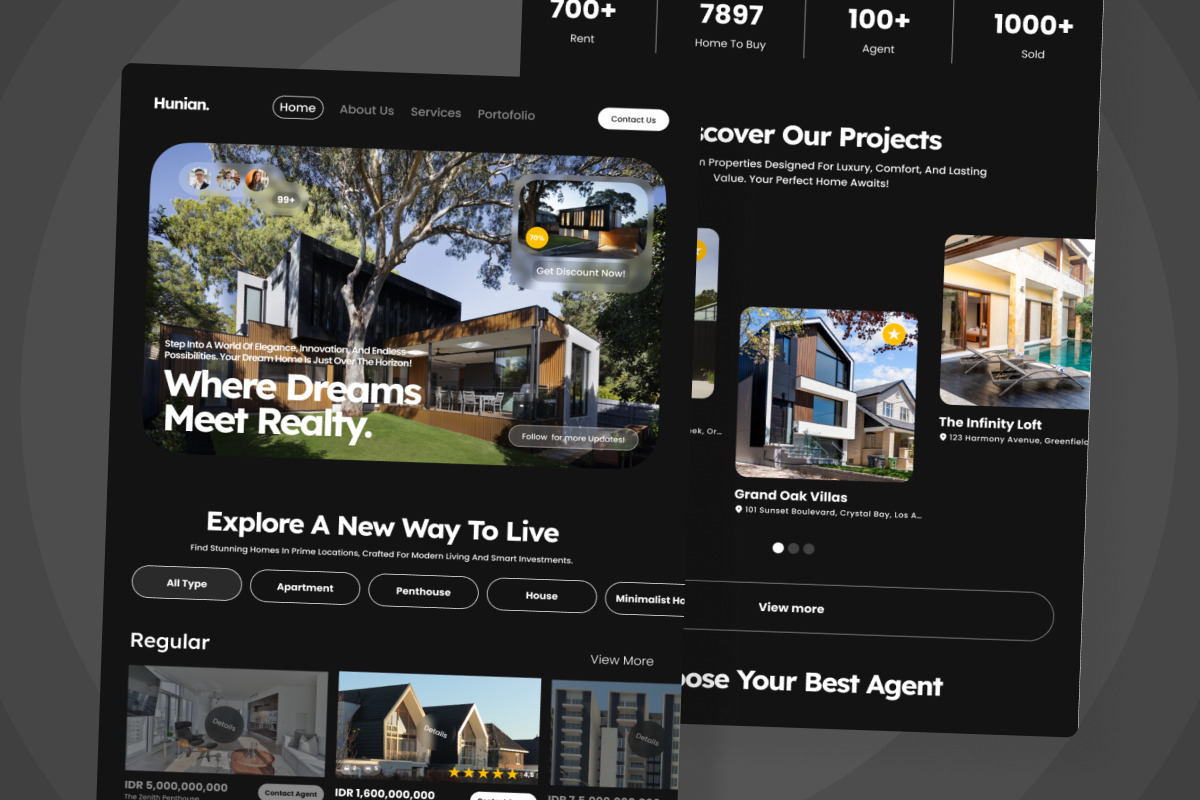 Hunian - Real Estate Landing Page, a Landing Page Template by twinstd (Photo 4 of 5)