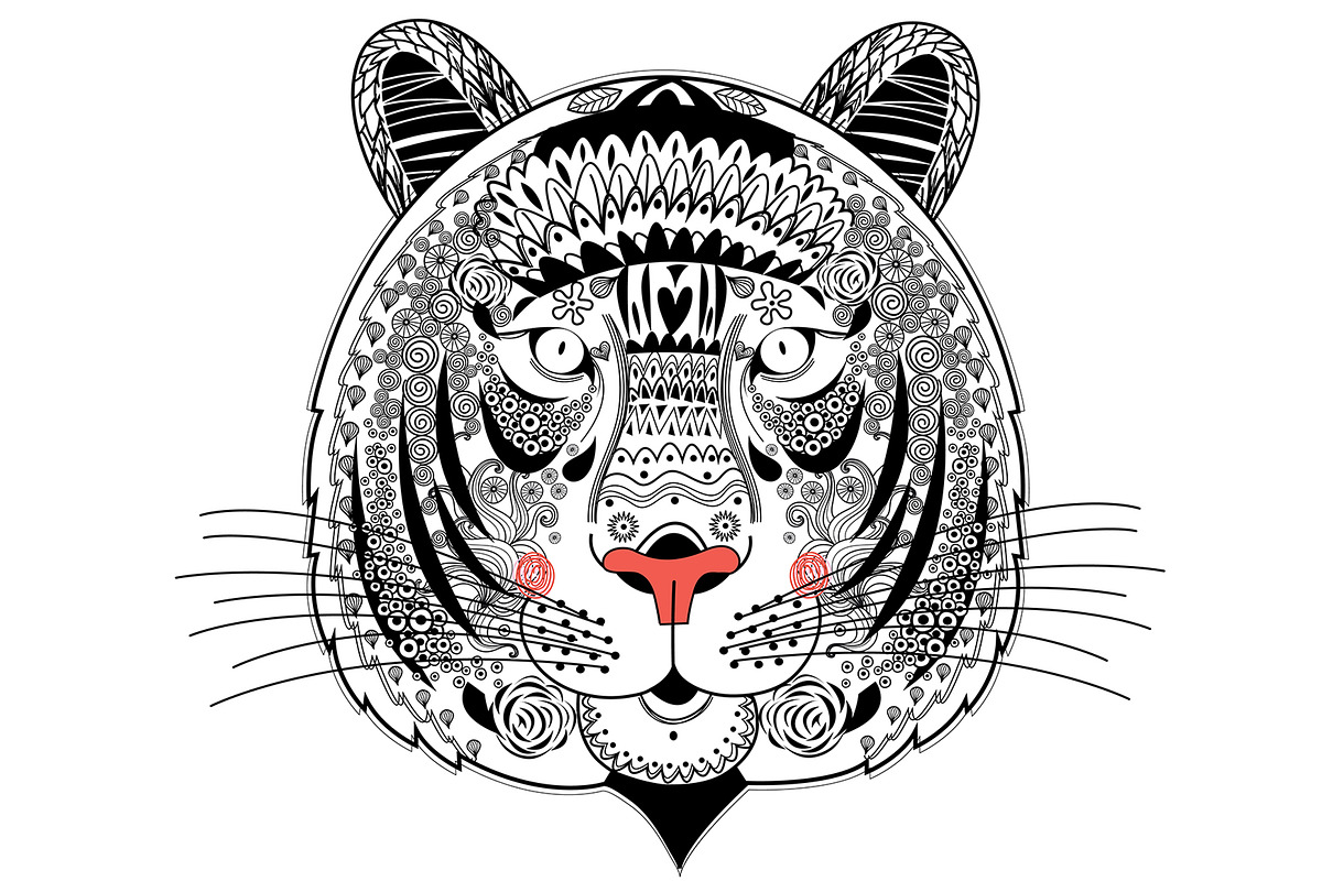 Patterns and portraits of tigers, a Pattern Graphic by Tanor (Photo 5 of 7)