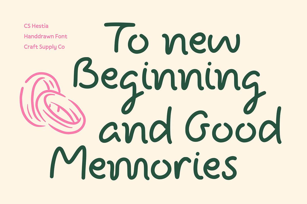 CS Hestia – Fun Handwritten Font, a Handwritten Font by Craft Supply Co. (Photo 3 of 8)