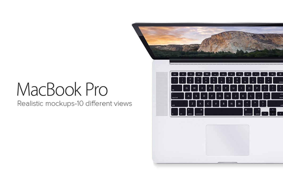 Realistics mockup-Apple Macbook Pro, a Device Mockup by Leschinger.cz (Photo 1 of 6)