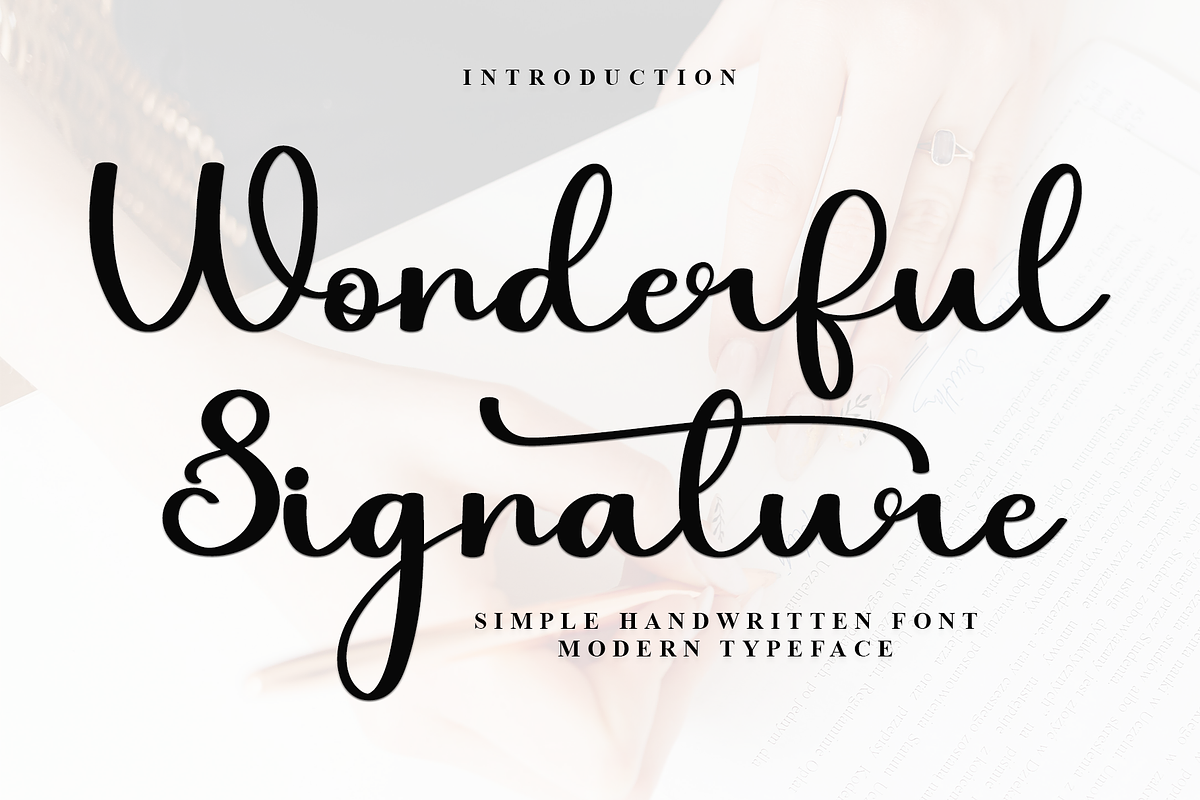 Wonderful Signature, a Handwritten Font by InermediaSTUDIO (Photo 1 of 7)