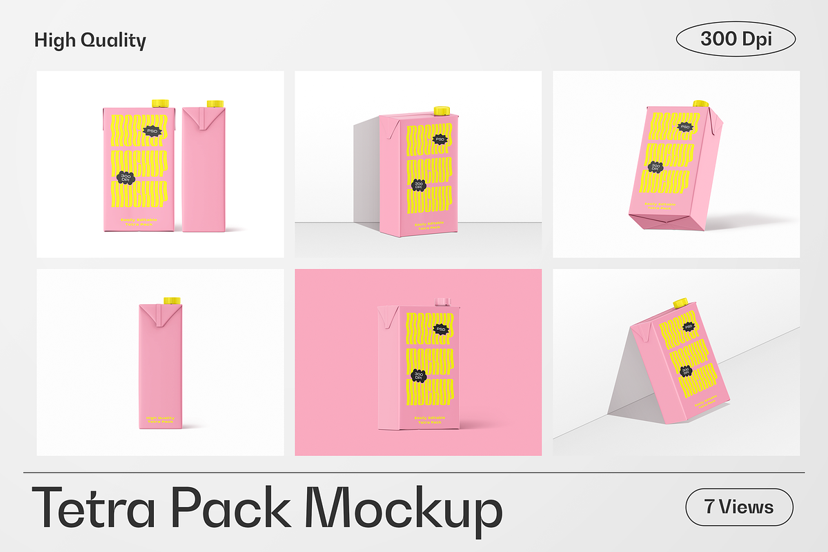 Tetra Pack Mockup – Large (1L), a Packaging Mockup by Mockupdaddy (Photo 1 of 11)