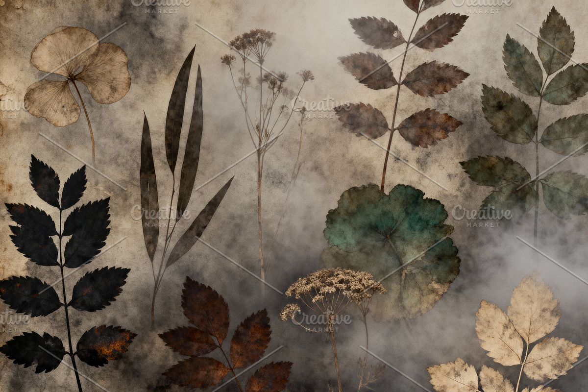 Vintage Botanical Haze Wallpaper, a Decorative Illustration by Virgo Studio