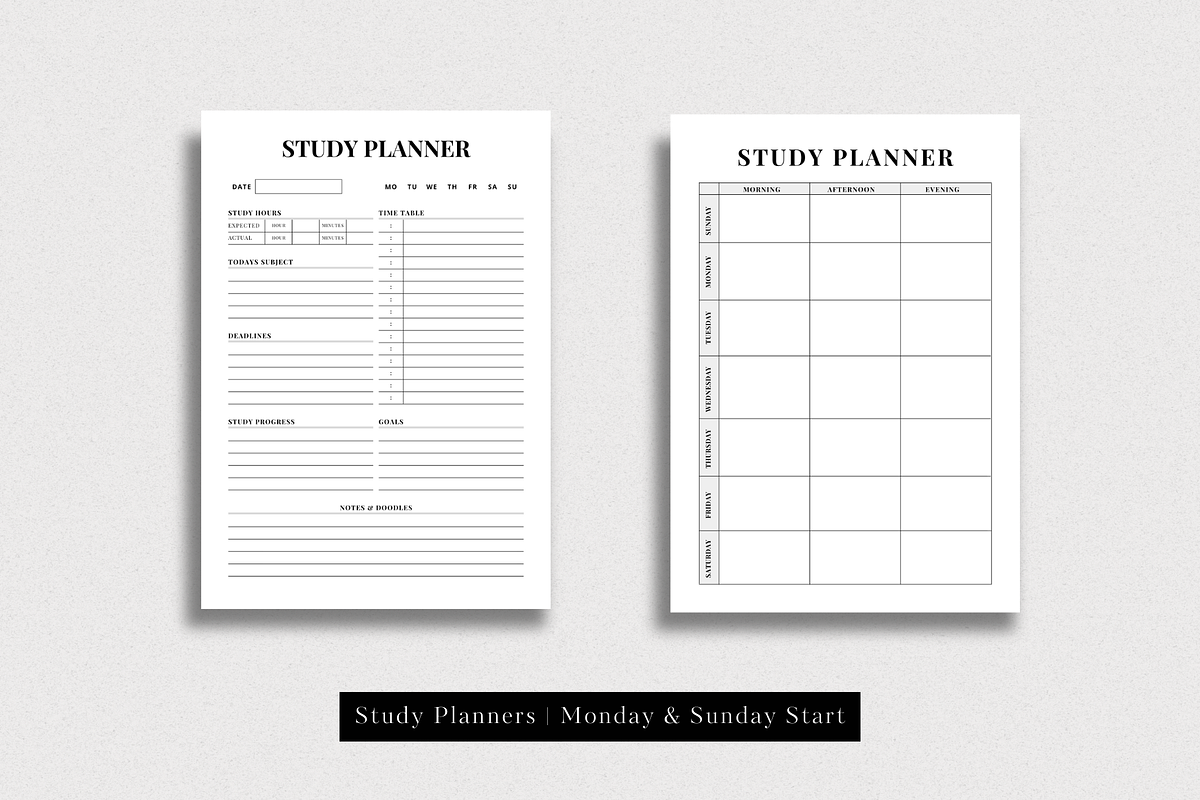 Printable Student Planner Pack Canva, a Stationery Template by The Chaos Project (Photo 3 of 9)