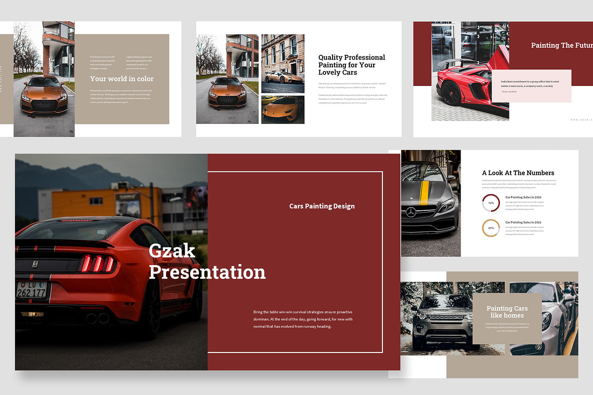 Gzak : Auto Detail Google Slides, a Presentation Template by Punkl Camp (Photo 1 of 16)