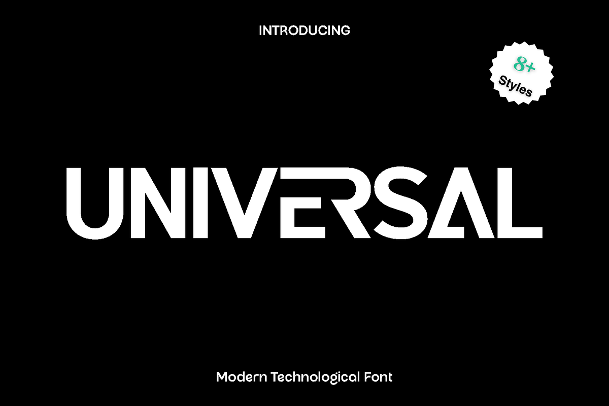 Universal - Technological Font, a Sans Serif Font by Luna Shop (Photo 1 of 16)