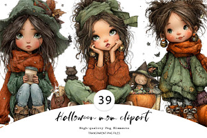 Halloween mom clipart, a Seasonal Illustration by CreationArt