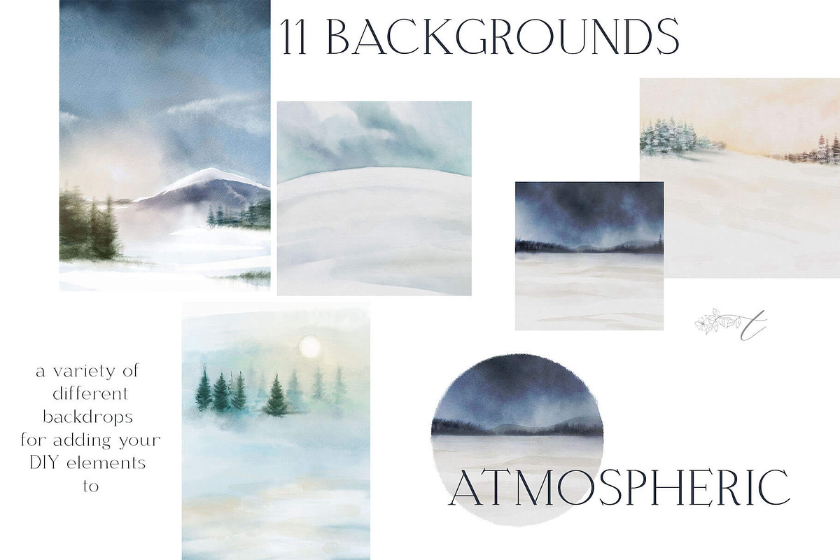 Watercolor Christmas Scenes, an Animal Illustration by Twigs and Twine (Photo 5 of 15)