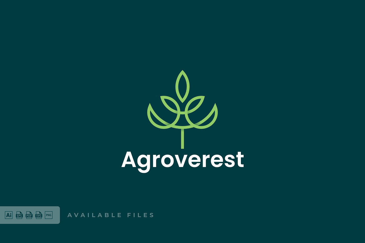 Leaf Line Art Logo, a Branding & Logo Template by ivan_artnivora