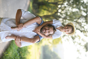 Happy father carrying son on his, a Person Photo by HalfPoint