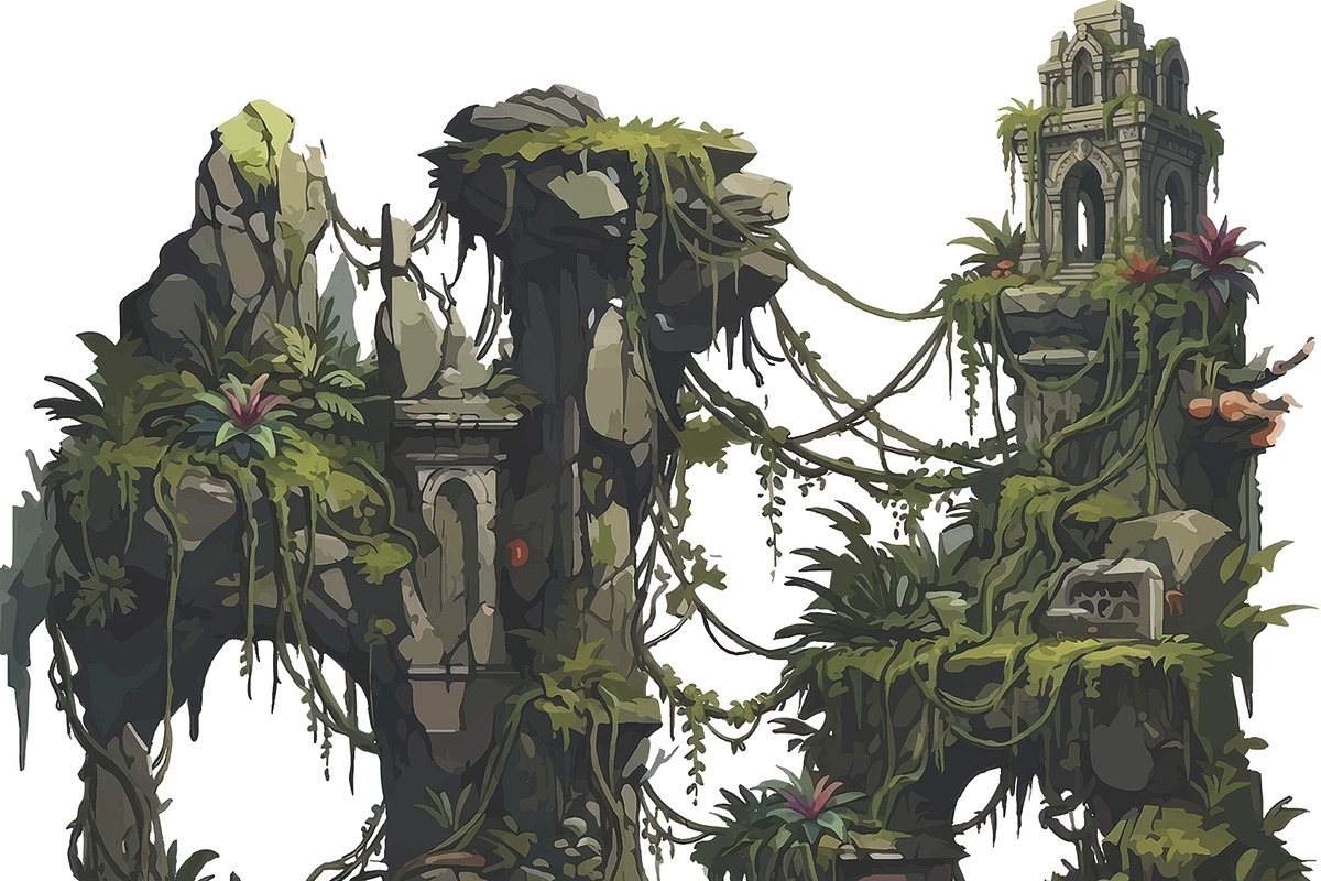 Abandoned Jungle Bridge Fantasy, a Background Graphic by 3D assets for your awesom (Photo 2 of 3)