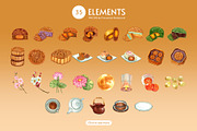 Moon Cake Under the Full Moon, a Food Illustration by CreativeValuation (Thumbnail 2 of 11)