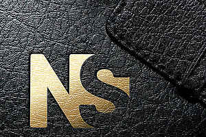 Leather Logo Mockup Black and Gold, a Branding & Logo Template by PaperMoon