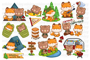 Animal and Camping Clipart, an Animal Illustration by Inkley Studio