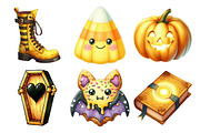 Yellow Halloween Clipart Sublimation, an Illustration by Daily.Designs (Thumbnail 4 of 5)