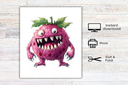 Halloween Fruit Mash-Up Clipart, an Illustration by Canvas Craft (Thumbnail 7 of 7)