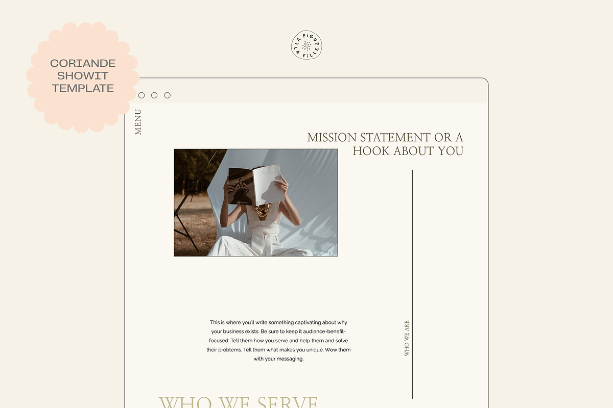 Coriande Showit Web Template, a Websites & App Template by Figue Studio (Photo 3 of 4)