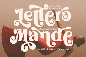 Lettero Mande - Playful Retro Font, a Serif Font by Dharmas Foundry