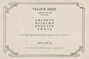 Velour Serif: Elegant Vintage Font, a Sans Serif Font by Mneme (Thumbnail 6 of 7)