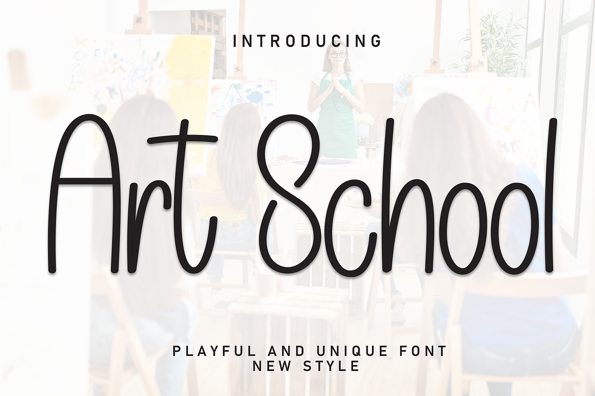 Art School | Script Font, a Script Font by Scratchones (Photo 1 of 8)