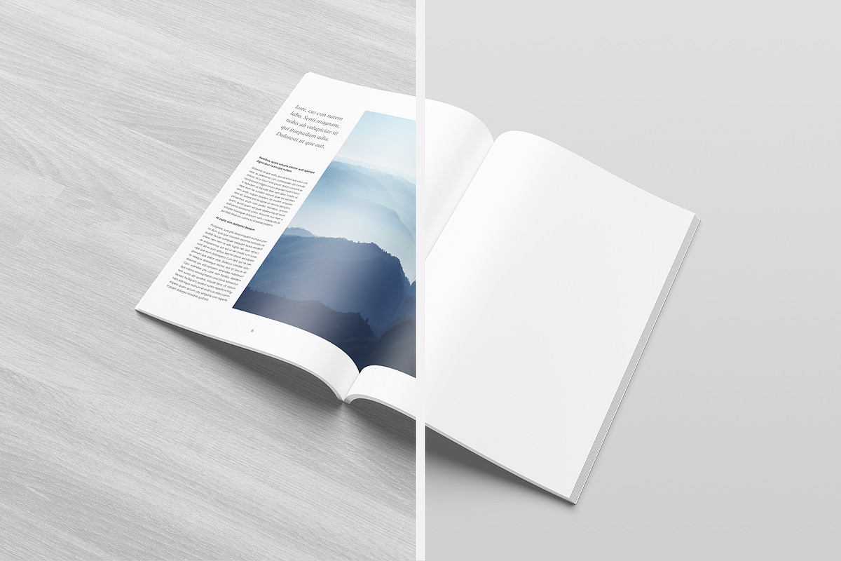 Magazine / Brochure Mockup Bundle, a Print Template by Petr Stránský (Photo 9 of 15)