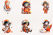 Cute Astronaut Clipart, a Seasonal Illustration by CreationArt (Thumbnail 5 of 5)