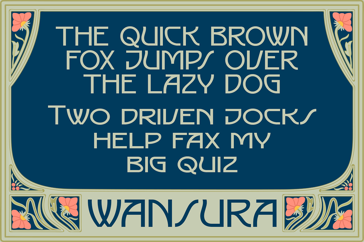 Wansura - Art Nouveau Fonts, a Sans Serif Font by Konstantine Studio (Photo 2 of 3)