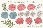 Vintage Rustic Florals, an Illustration by Kellie Jayne Studio (Thumbnail 2 of 11)