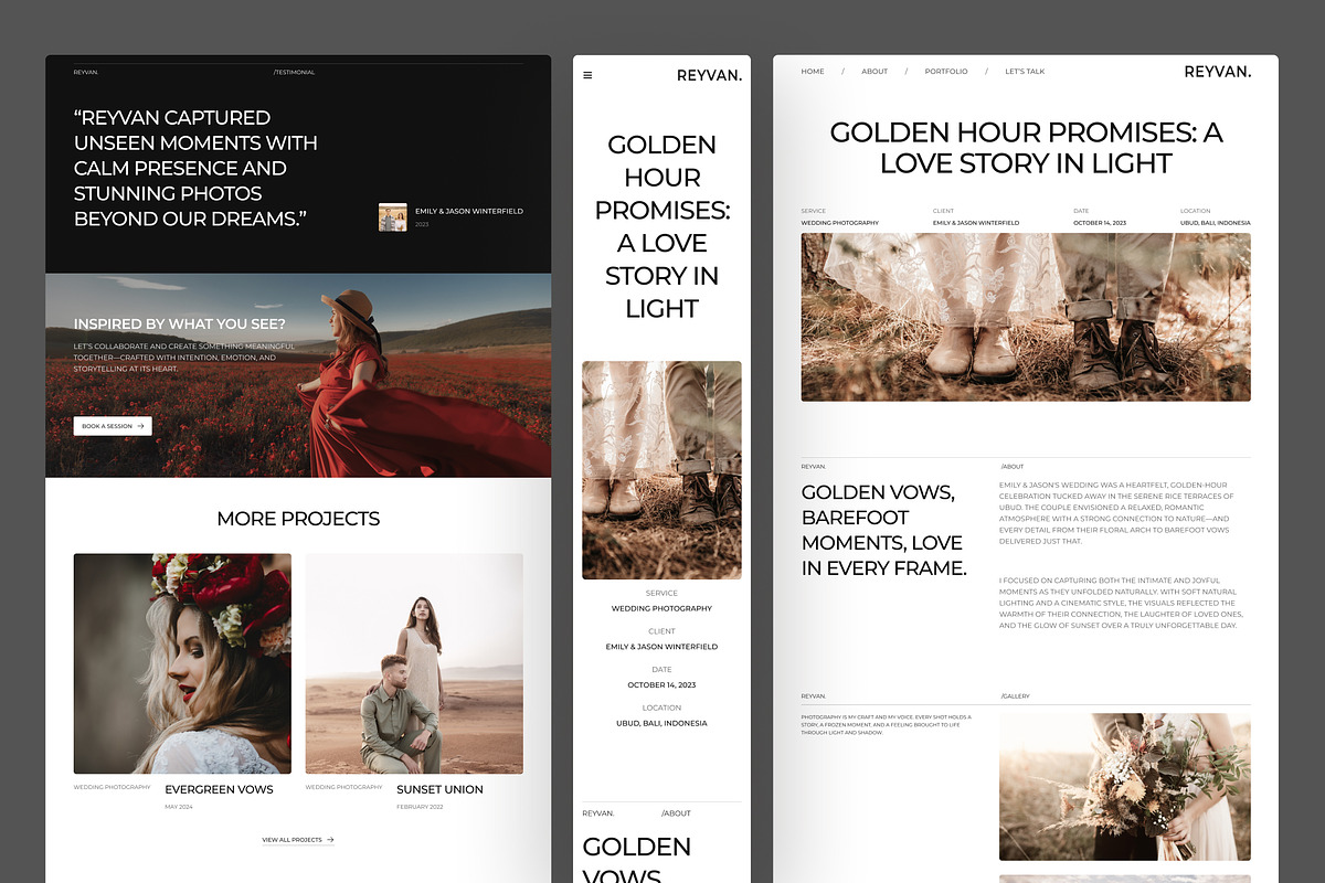 Photography Website UI Figma, an UI Kit Template by peterdraw (Photo 5 of 7)