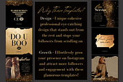 Black & Gold Instagram Templates, a Social Media Template by Faytemplates (Thumbnail 6 of 9)