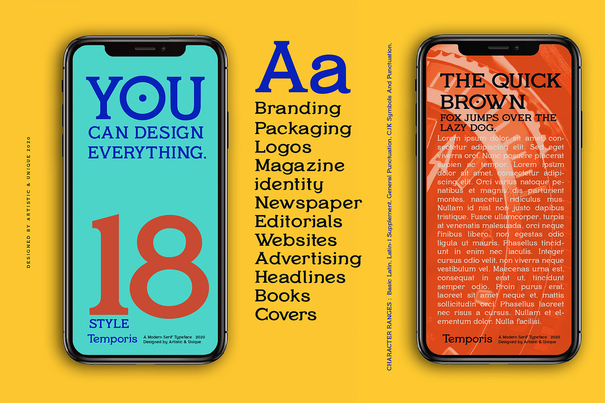 Temporis - Serif Font Family, a Serif Font by Artistic & Unique (Photo 9 of 13)