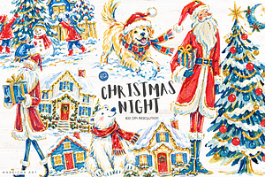 Christmas Night Clipart