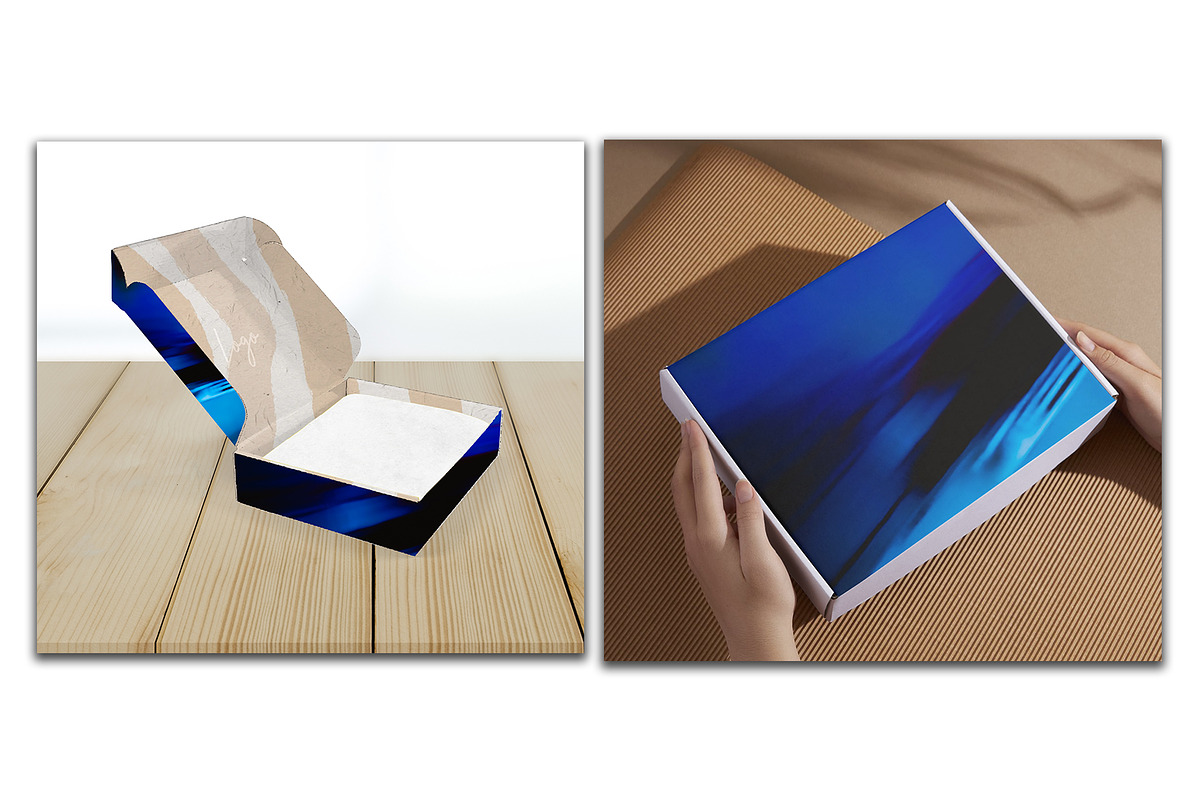 Mailer Box Mockup + Template, a Packaging Mockup by Korner (Photo 4 of 11)
