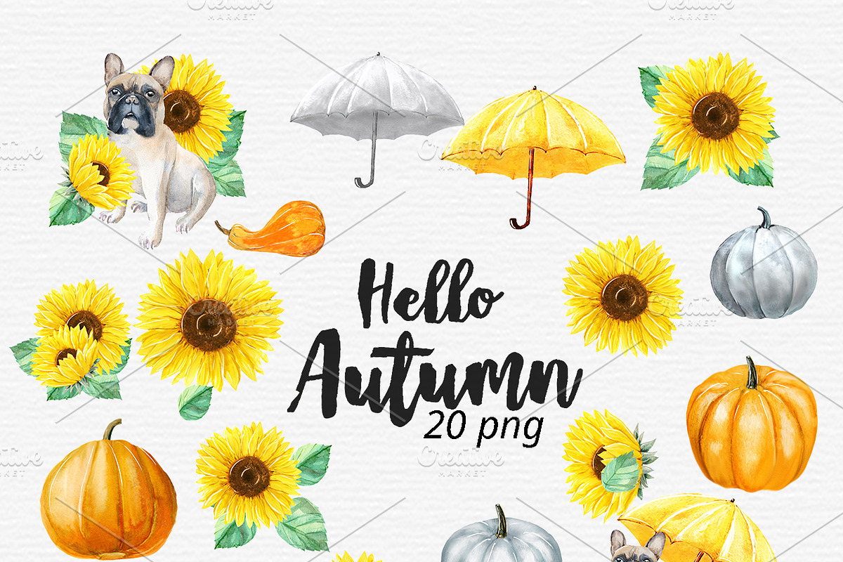 Watercolor Sunflower, an Illustration by Creative Shop (Photo 3 of 4)