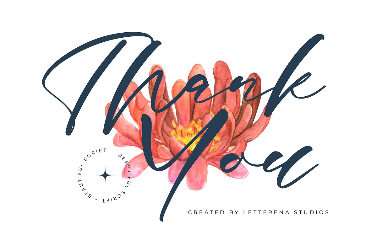 Magnotus Bractea Beautiful Script, a Script Font by Letterena Studios Script (Photo 15 of 15)