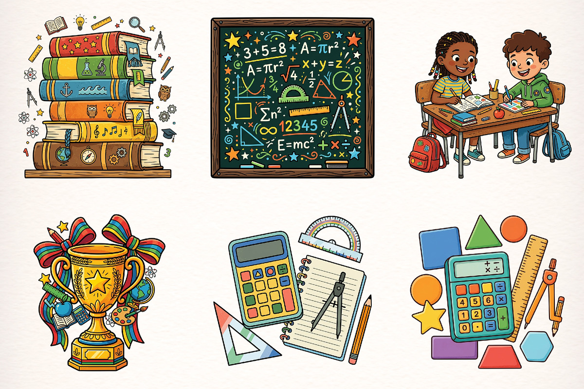 School Clipart PNG Bundle, a Transportation Illustration by Digital Artistic99 (Photo 2 of 9)