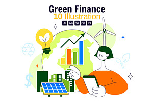 10 Green Finance Investing, a Finance Illustration by denayunebgt