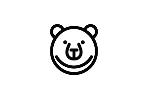 Bear Minimalist Vector Logo Design, a Branding & Logo Template by Vectorium Studio