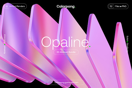 Opaline - 3D Abstract Bundle, a Graphic by Colorpong
