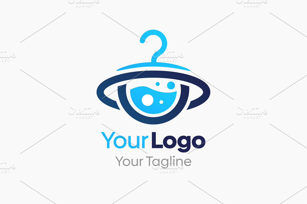 Orbit Laundry Logo Template, a Branding & Logo Template by Grapixy (Photo 2 of 3)