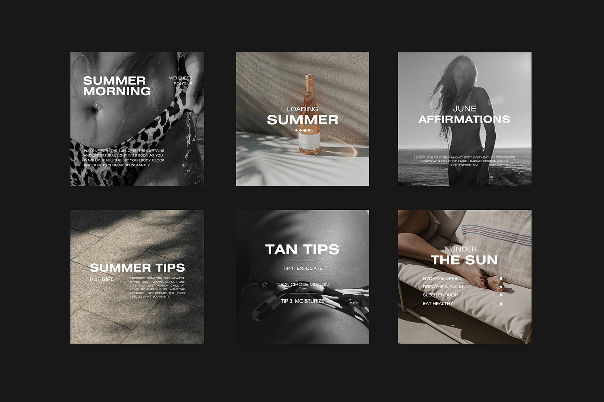 Aesthetic Instagram Templates Summer preview 2