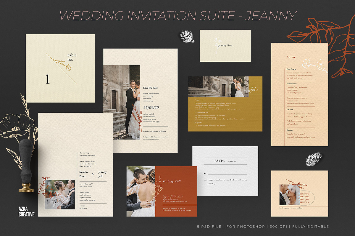 Wedding Invitation Suite - Jeanny, an Invitation Template by Azka Creative (Photo 1 of 5)