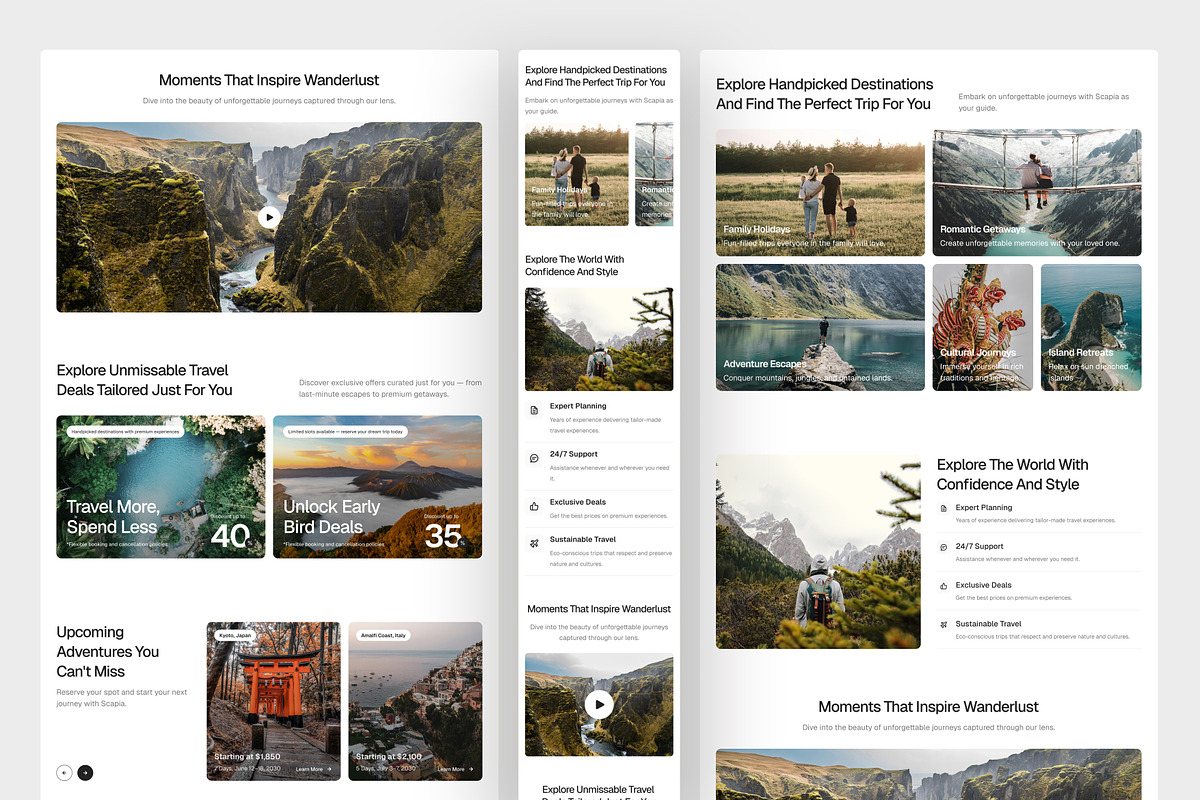 Travel Agency Website UI Figma, an UI Kit Template by peterdraw (Photo 6 of 7)