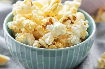 Tasty salted homemade popcorn, a Food & Drink Photo by Olena Rudo
