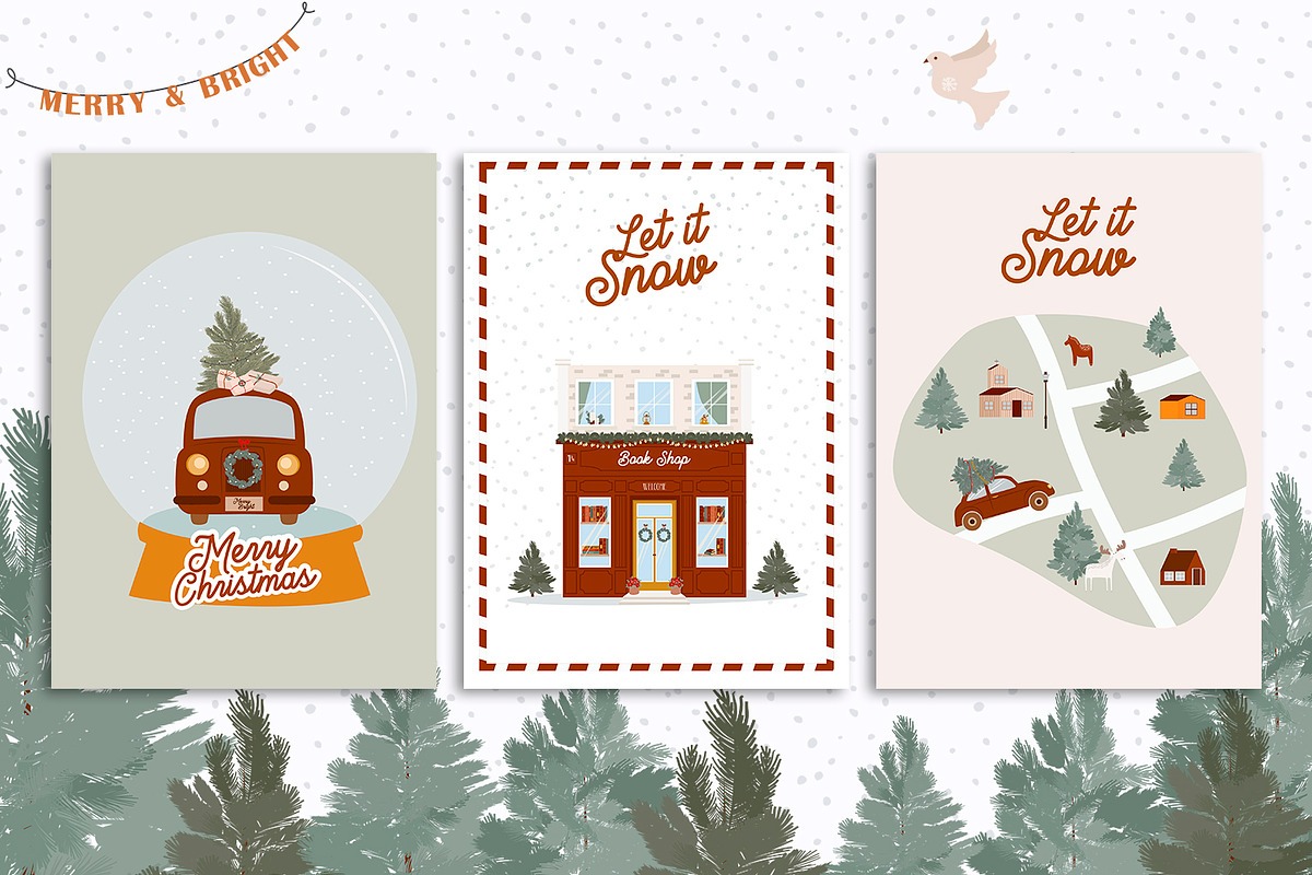 Snowy Village Christmas Collection, a Seasonal Illustration by Mio Buono (Photo 6 of 19)