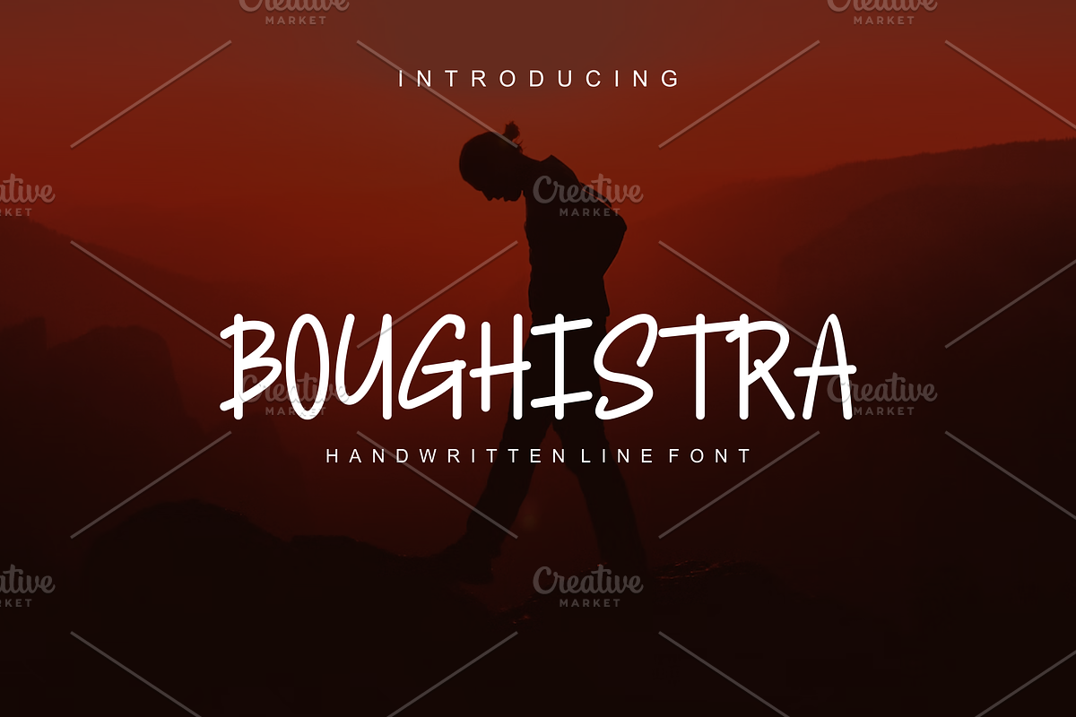 Boughistra - Font, a Handwritten Font by artchiles_design (Photo 1 of 5)
