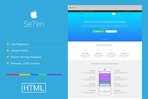 Se7en - Flat One Page Template