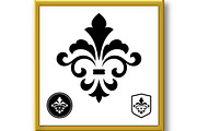 Black royal lily on a white, a Duotone Icon by RODINA (Thumbnail 2 of 3)